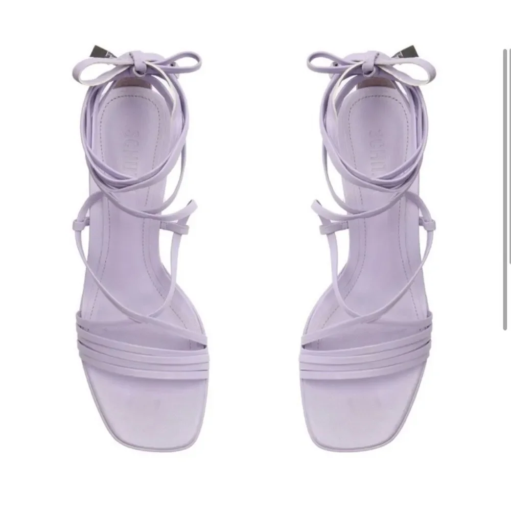 SCHUTZ Glenna Platform Leather Sandal Smokey Grape Purple 3.5” Heel- Size 8